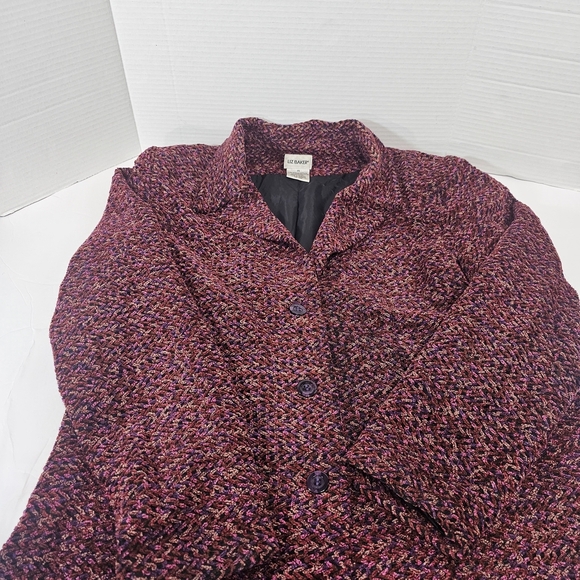 Liz Baker Women's Burgundy Blazer - Picture 5 of 13
